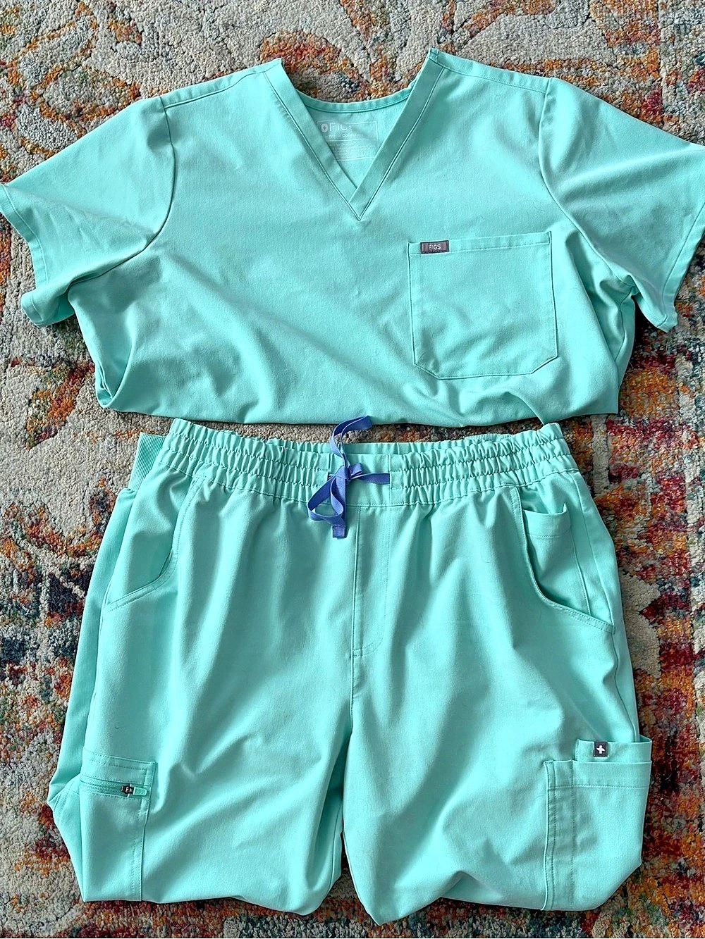 FIGS XL Matching Set - Turquoise-Mariner